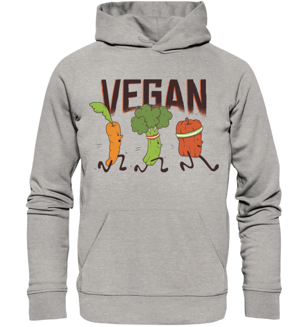 Vegan Schriftzug mit Gemüse - Organic Basic Hoodie