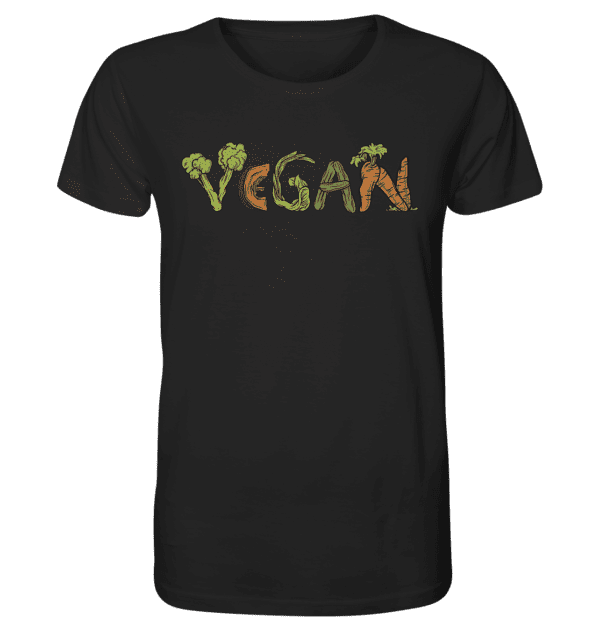 Vegan Gemüseschriftzug - Organic Shirt