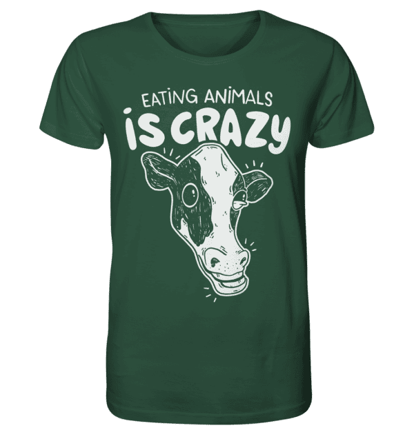 Eating animals is crazy (mit Kuh) - Organic Shirt – Bild 2