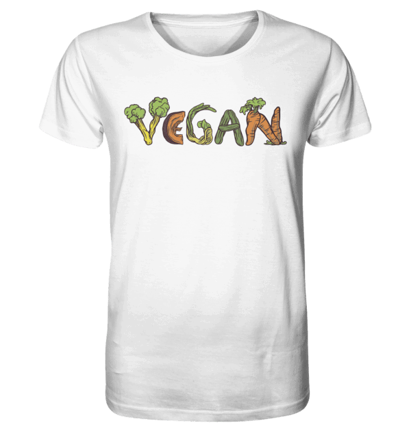 Vegan Gemüseschriftzug - Organic Shirt – Bild 2