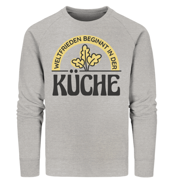 Weltfrieden beginnt in der Küche - Organic Sweatshirt – Bild 2